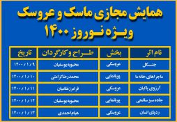 همایش مجازی ماسک و عروسک در فرهنگسرای هنر